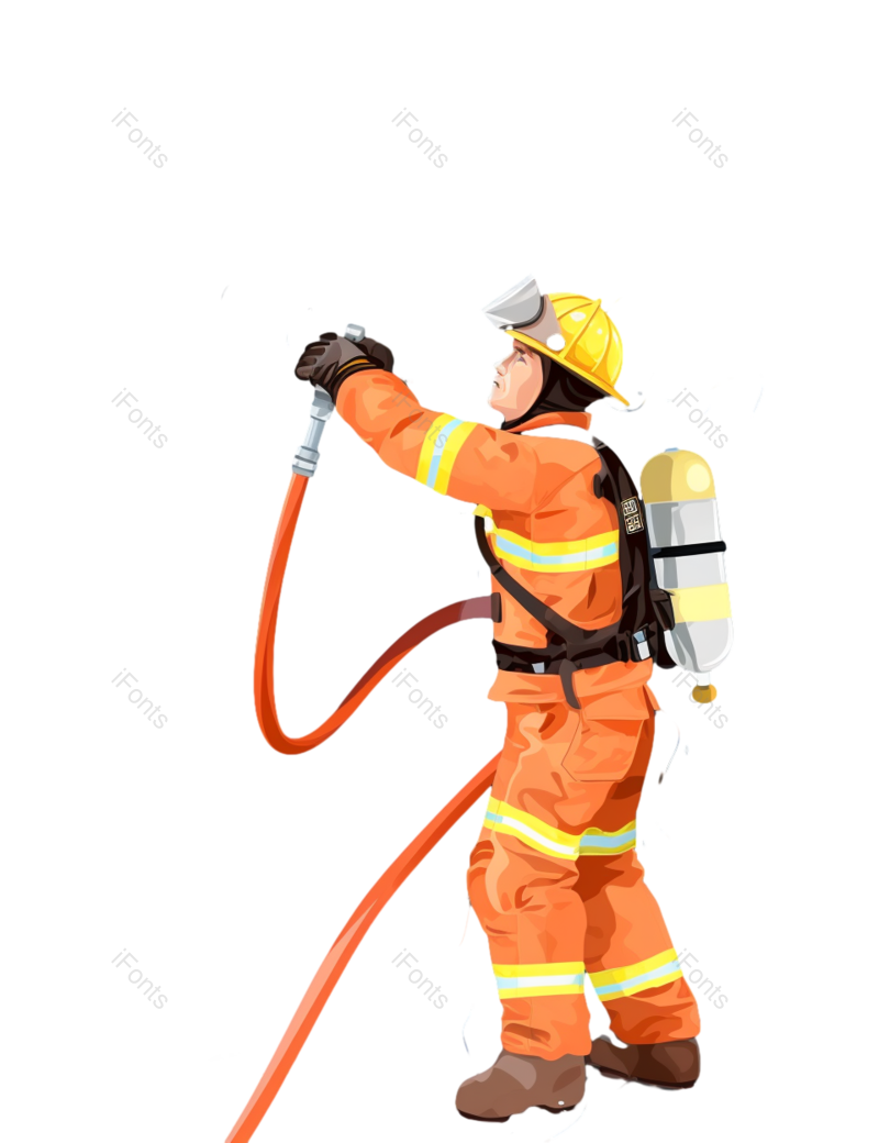 元素图片,卡通元素,手套PNG,消防员免抠素材